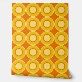 Papel Pintado Naranja Amarillo Donuts Con Naranja Quemado Llenad
