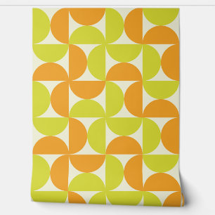 Papel Pintado Naranja de los círculos medios de mediados del sig