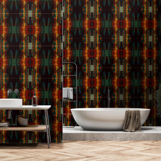 Papel Pintado Naranja del agua Azul Rojo Azul Moderno Resumen Pa