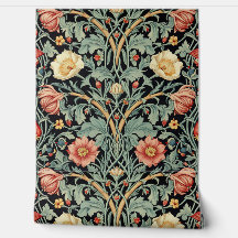 Naranja Floral PixDezines Vintage William Morris