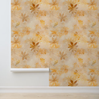 Papel Pintado Naranja Óxido de Otoño