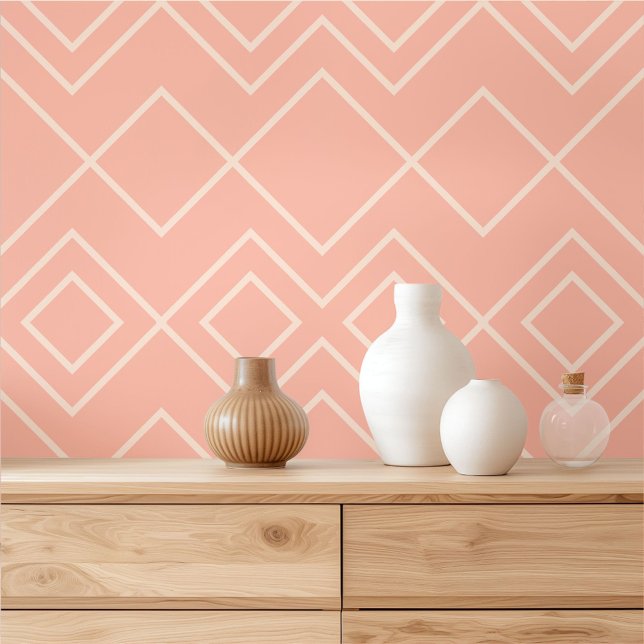 Papel Pintado Naranja rosa rosa rosa claro tropical marfil cuadr (Subido por el creador)