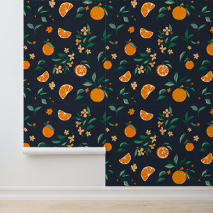 Papel Pintado Naranja ruso Orchard Marina Oscura