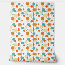 Naranja Turquesa Círculos Negros Líneas de Mid Sig