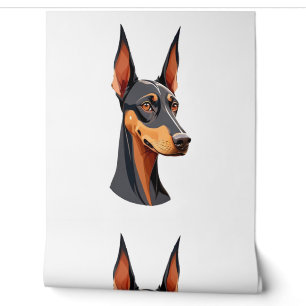 Papel Pintado Natural Ear Doberman