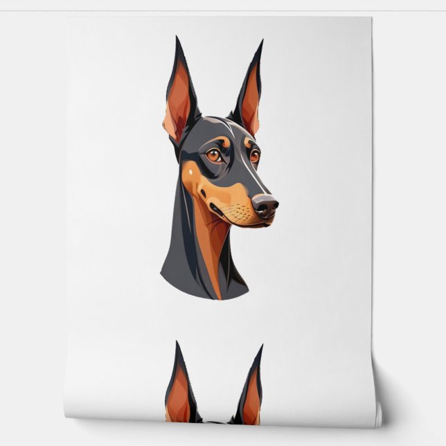 Papel Pintado Natural Ear Doberman (Desenrollar)