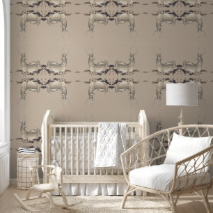 Papel Pintado Naturaleza de los Antlers Beige