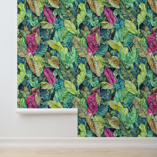 Papel Pintado Naturaleza tropical de la hoja de jungla