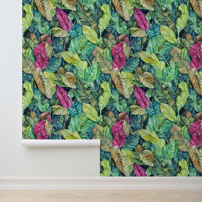 Papel Pintado Naturaleza tropical de la hoja de jungla (Solicitud)