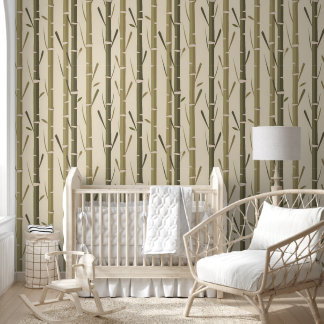 Papel Pintado Naturaleza verde de bambú inspirada en banda extra