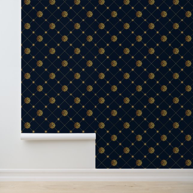Papel Pintado Náutico de oro (Solicitud)