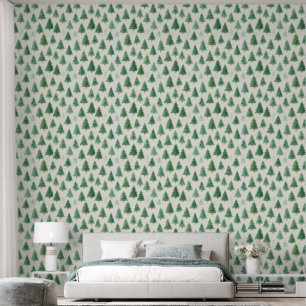 Papel Pintado Navidades acuáticos modernos pinos sin mar