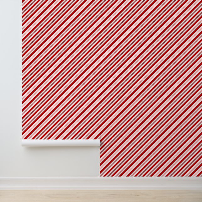 Papel Pintado Navidades Candy Cane Decoración casera a rayas (Solicitud)