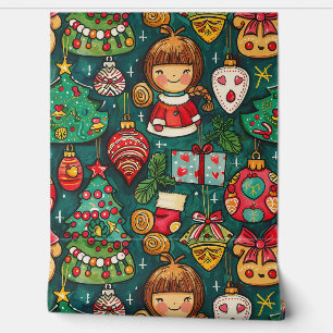 Papel Pintado Navidades capilares de Yuletide