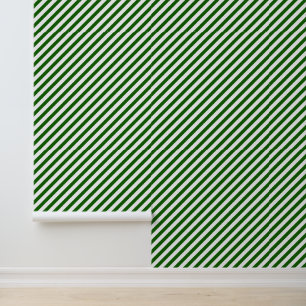 Papel Pintado Navidades de baldosas festivas rayas blancas verde