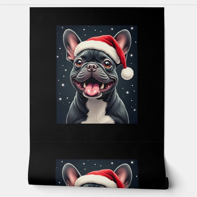 Papel Pintado Navidades de Bulldog franceses lanzan camiseta (Desenrollar)