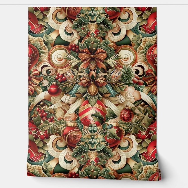 Papel Pintado Navidades de espuma de azúcar (Desenrollar)