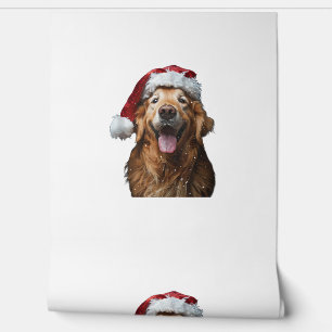 Papel Pintado Navidades de Golden Retriever