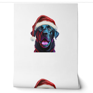 Papel Pintado Navidades de laboratorio negro Magic_ Labrador en 
