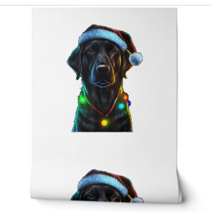 Papel Pintado Navidades de perro de Black Funny árbol de luces S