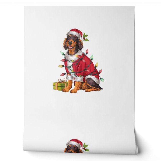 Papel Pintado Navidades de Perro de la Seda de Santa Irish Light (Desenrollar)