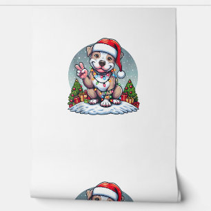 Papel Pintado Navidades de Pitbull, mano de paz divertida, ilumi