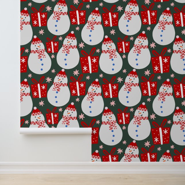 Papel Pintado Navidades de Snowman festivos (Solicitud)