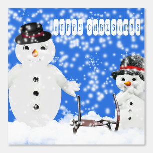 Papel Pintado Navidades felices alegres textos en invierno Nieve