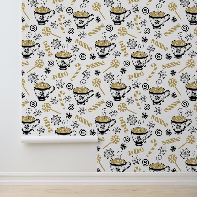 Papel Pintado Navidades festivos cacao (Solicitud)