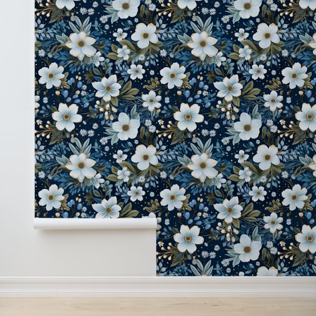 Papel Pintado Navidades festivos Flor de invierno (Solicitud)