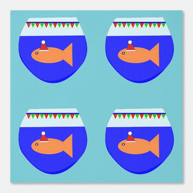 Papel Pintado Navidades Fiesta Goldfish Patterned (Anverso)