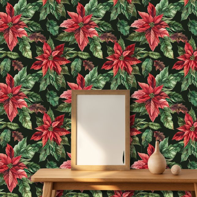 Papel Pintado Navidades florales de Poinsettia (Subido por el creador)