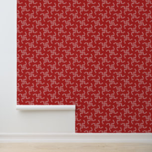 Papel Pintado Navidades Garland Red, decoración de Navidades, na