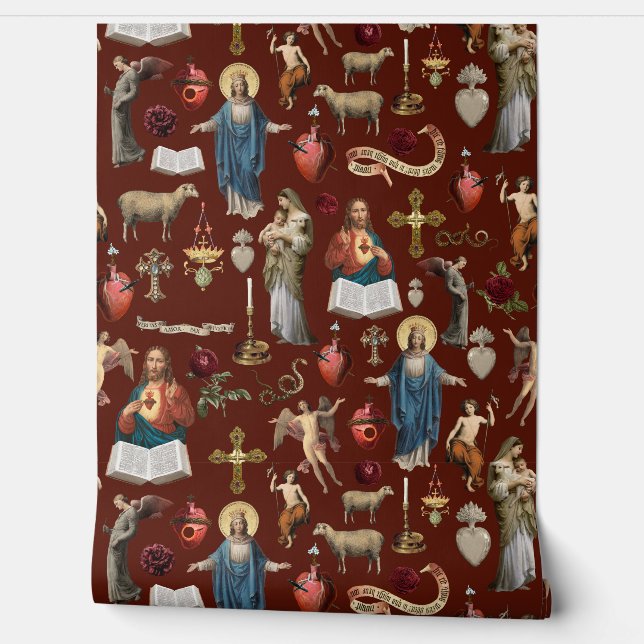 Papel Pintado Navidades góticos Salvador del mundo - Jesucristo (Desenrollar)