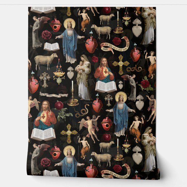 Papel Pintado Navidades góticos Salvador del mundo - Jesucristo (Desenrollar)