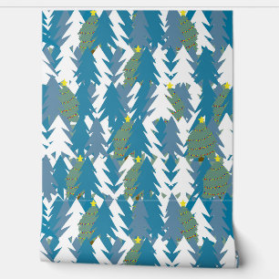 Papel Pintado Navidades modernos, verdes y blancos