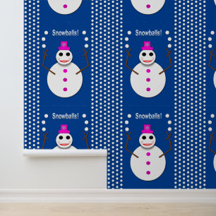 Papel Pintado Navidades Snowlady Juggys Nieves Graciosa