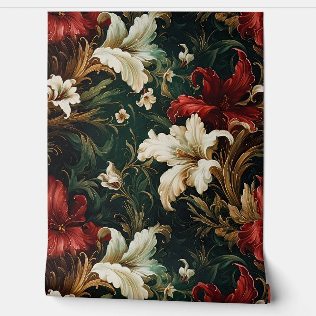 Papel Pintado Navidades Sombreados Ballet Botánico (Desenrollar)