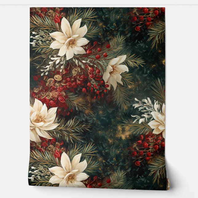 Papel Pintado Navidades Sombreados Ballet Botánico (Desenrollar)