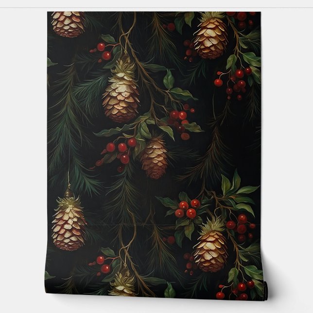 Papel Pintado Navidades Sombreados Ballet Botánico (Desenrollar)