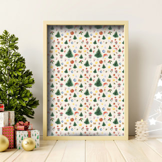 Papel Pintado Navidades Tema acuarela Cosmo