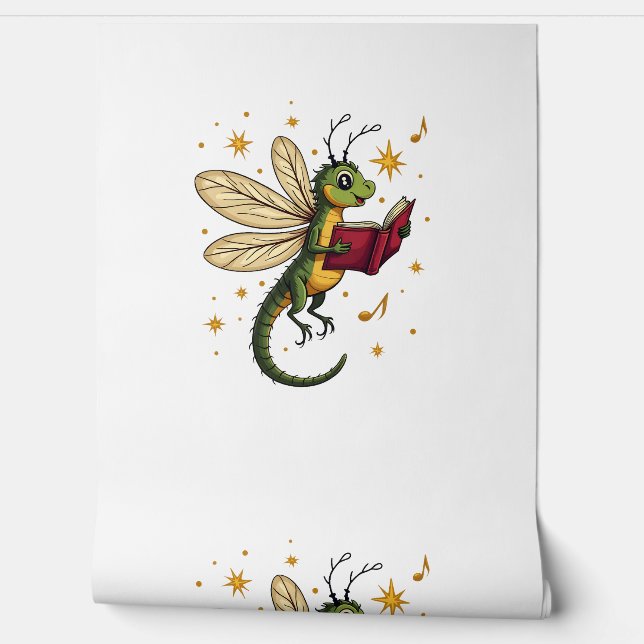 Papel Pintado Navidades Wreath Dragonfly (Desenrollar)