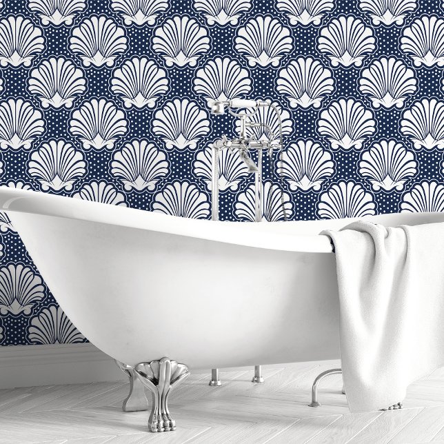 Papel Pintado Navy & White Seashell (Subido por el creador)