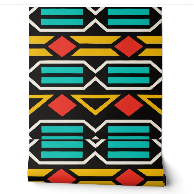 Papel Pintado Ndebele Prisma (Desenrollar)