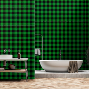 Papel Pintado Negro verde 3 pulgadas Lumberjack Buffalo revestid