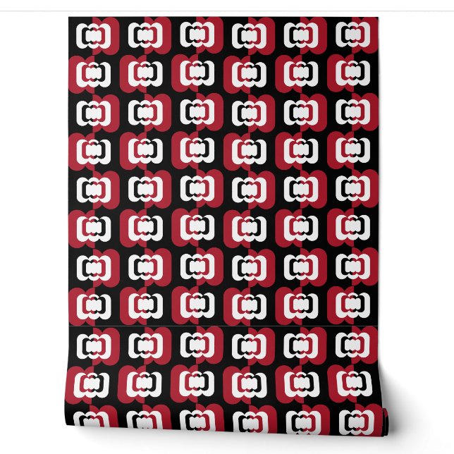 Papel Pintado Negro y Rojo (Desenrollar)