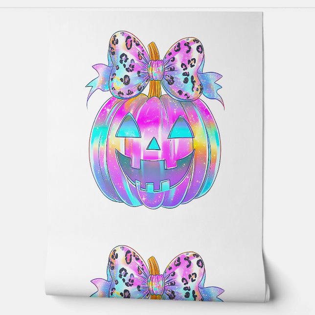 Papel Pintado Neon Coquette Halloween (Desenrollar)