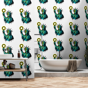 Papel Pintado Neon Liberty — Estatua de la Libertad estilo graff