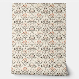 Papel Pintado Neutral Blush Gray Botanical