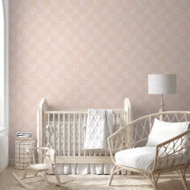 Papel Pintado Neutral Peach Trellis Patrón botánico